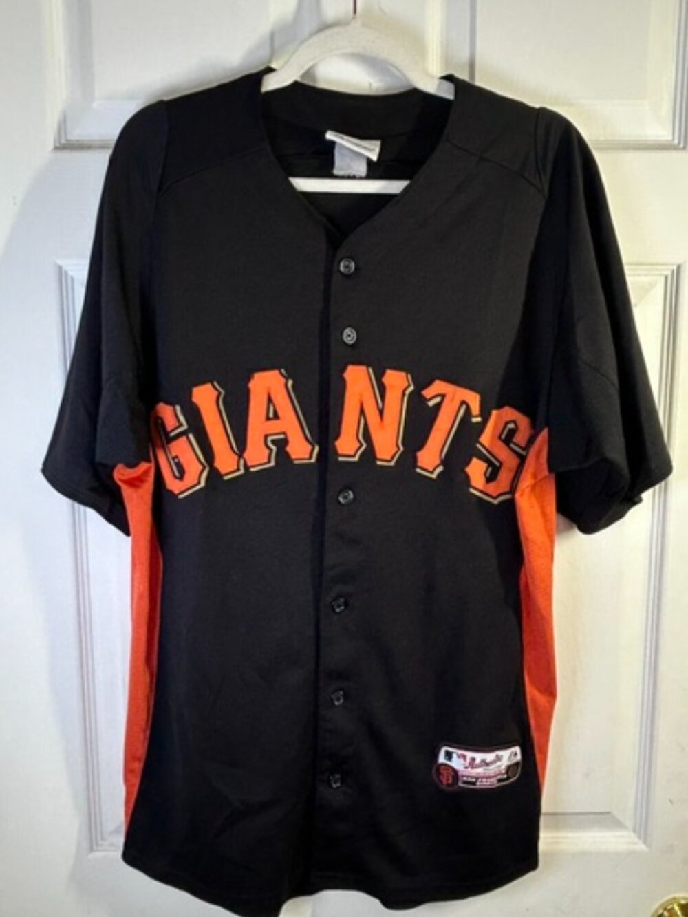 San Francisco Giants Vintage Black Cool Base Jersey from Majestic - Medium